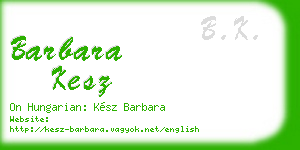 barbara kesz business card